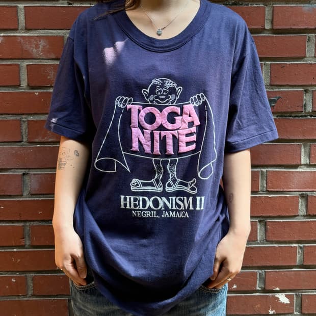 90’s 빈티지 토가 나이트 자메이카 그래픽 티셔츠