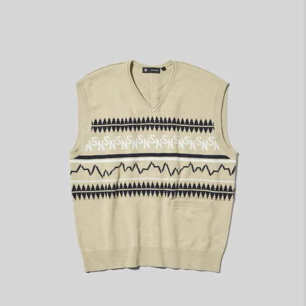 [3XL/베이지] GU 언더커버 브이넥 베스트 V넥