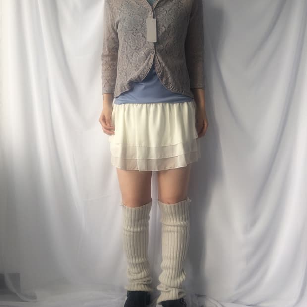 Pattern point hood cardigan
