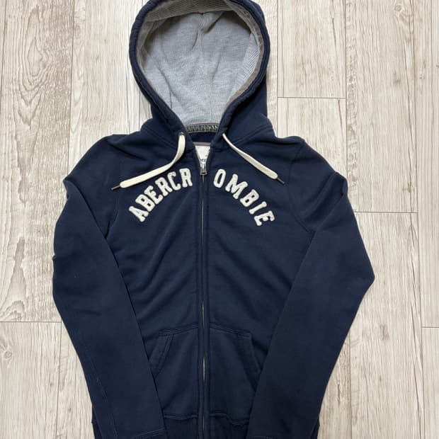 아베크롬비 딱붙핏 후드집업 네이비 m