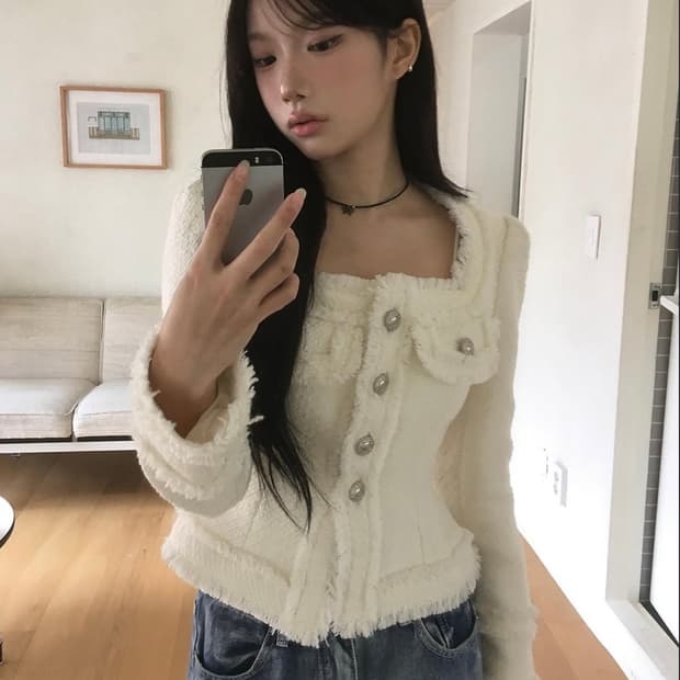 모디무드 트위드자켓 