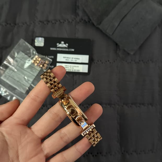 드바스크 OG 유광 로즈골드 메탈 팔찌