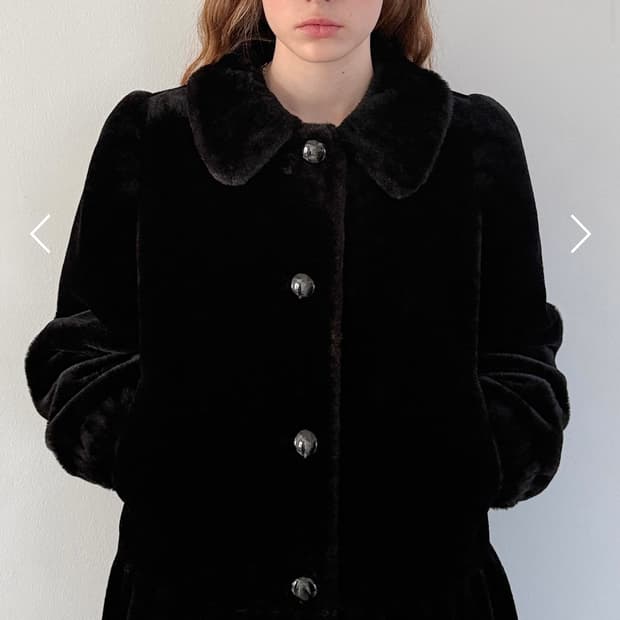 시눈 퍼코트 블랙