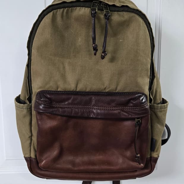 파슬fossil 빈티지 캔버스레더 백팩