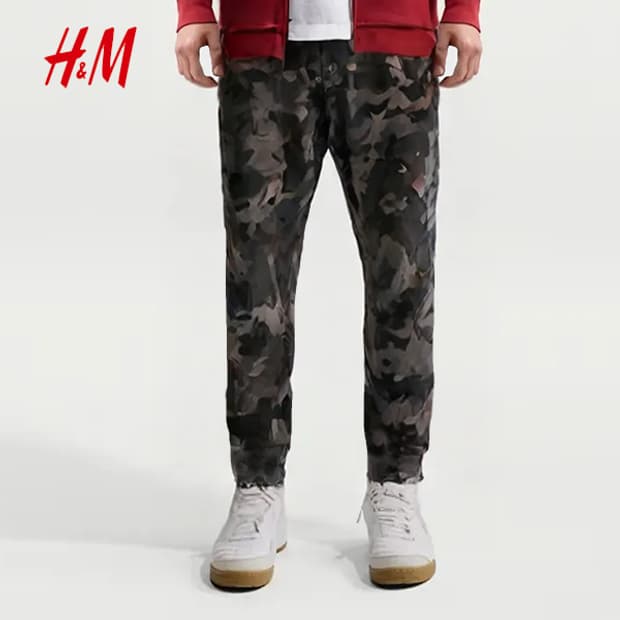 H&M / 카고 팬츠 슬림핏 (Camouflage)