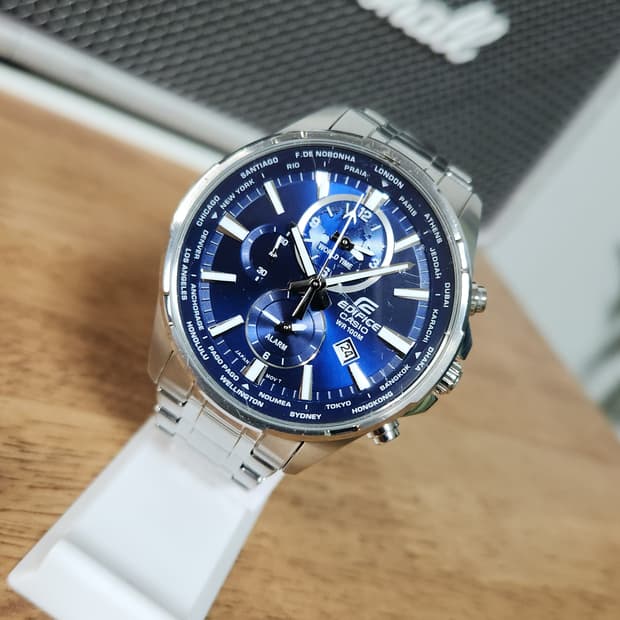 # CASIO 카시오 에디피스 월드타임 남성명품 시계 급처 / 청판