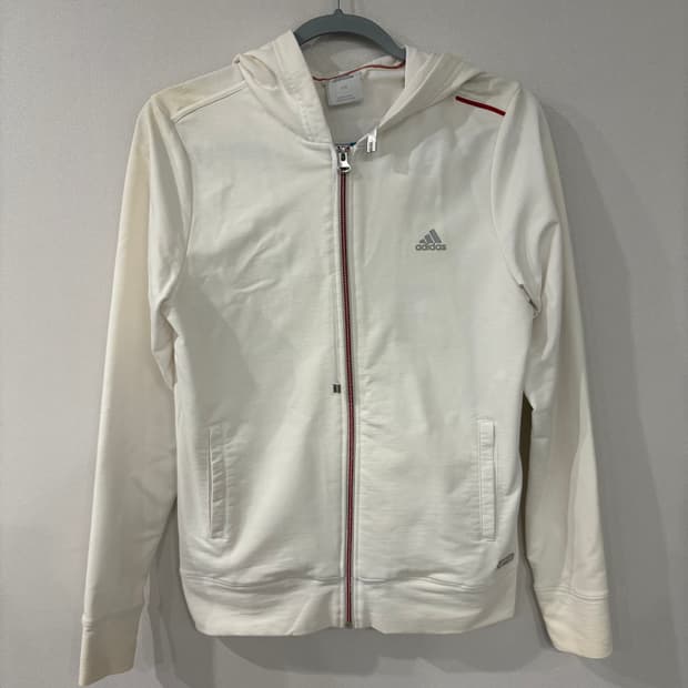 아디다스 화이트 후드집업 여성용