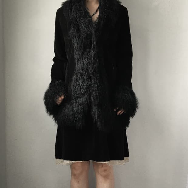 Tibet lamb fur coat