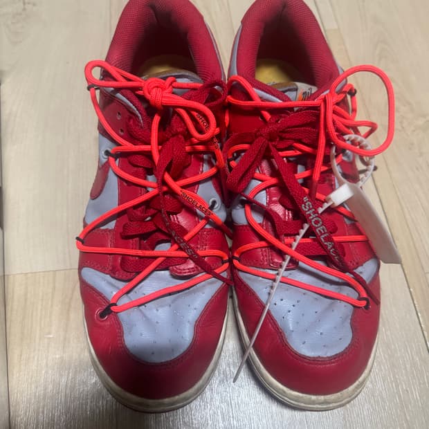 나이키 x 오프화이트 덩크 로우 유니버시티 레드 280