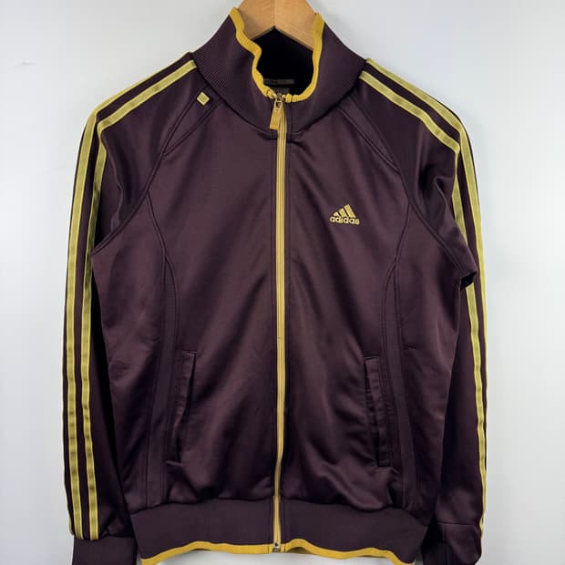 아디다스 버건디 골드 트랙탑져지1695