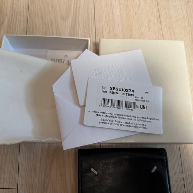 메종 마르지엘라 스티치레더 반지갑&지퍼형 반지갑블랙