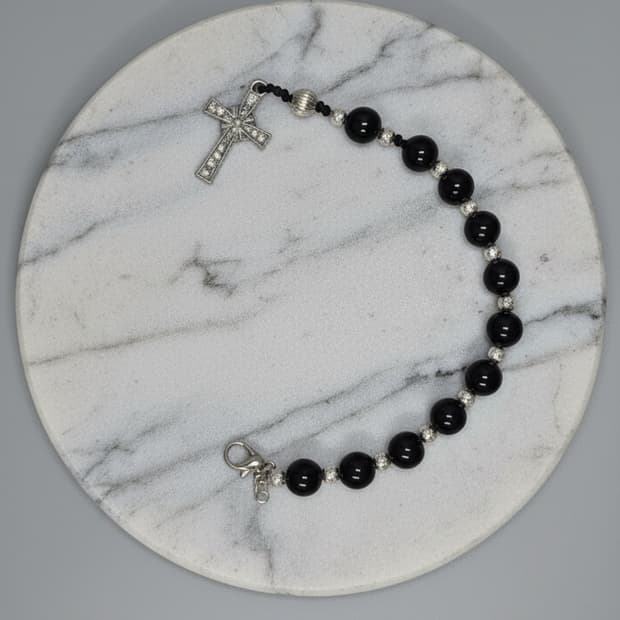 💎 핸드메이드 천연 원석 묵주 키링