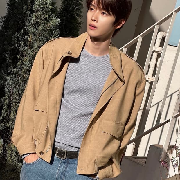 렉토 26SS 골지 립 저지 져지 탑 반팔 티셔츠 멜란지 그레이