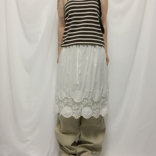 Stripe pattern sleeveless