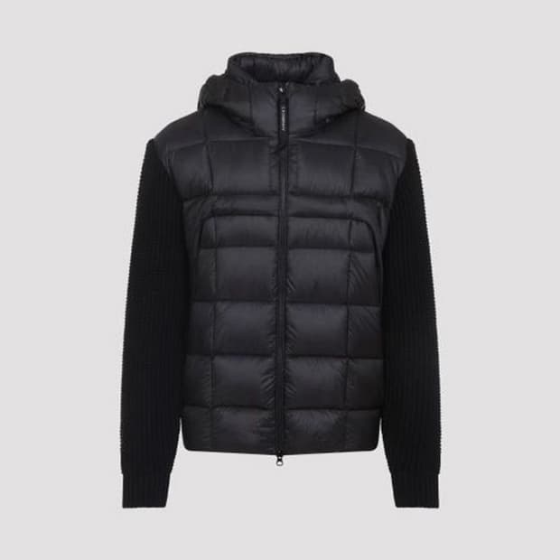 M Cp컴퍼니 메리노 울 믹스드 풀 집 고글 스웨터 블랙 패딩 판매