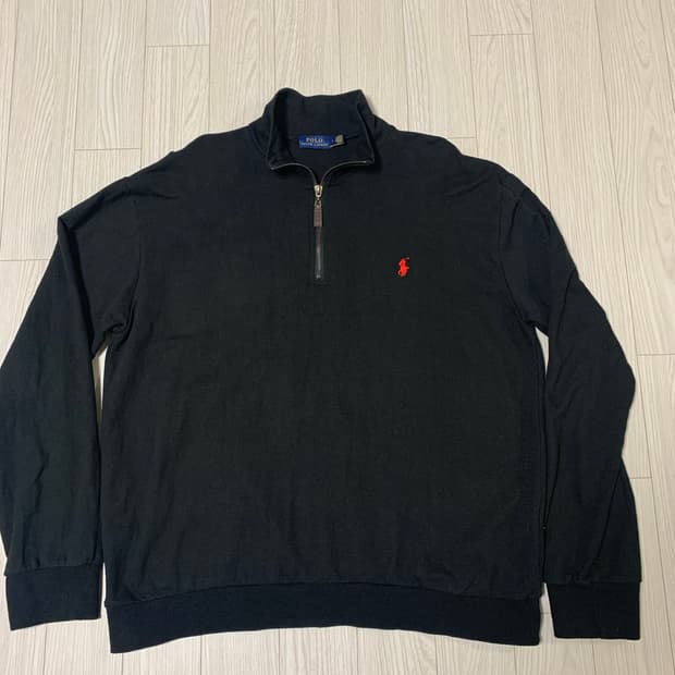 폴로 랄프로렌 하프집업 블랙 긴팔티