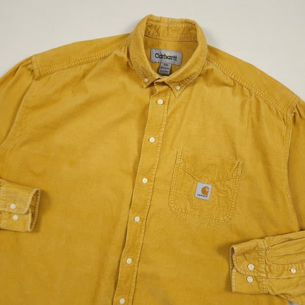 2XL(110) 칼하트 리워크 코듀로이셔츠 머스타드