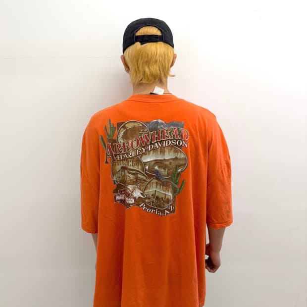 할리데이비슨 프린팅 반팔 