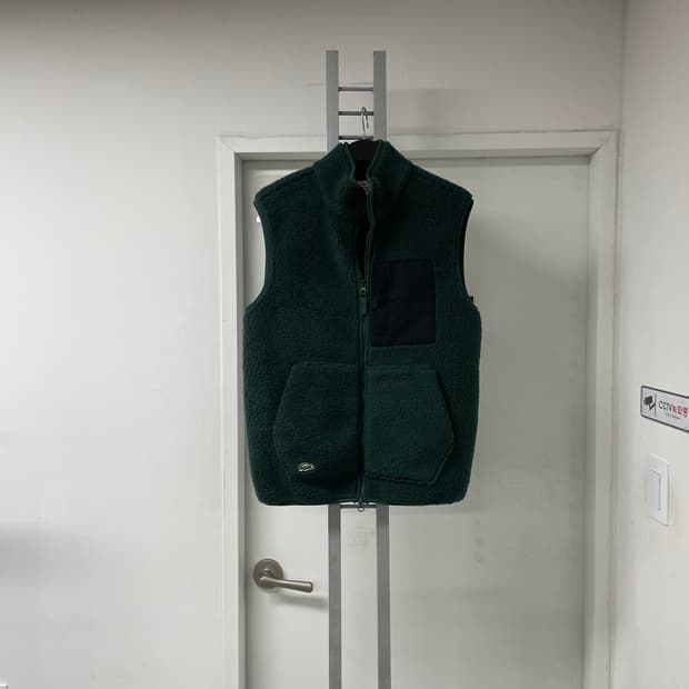 라코스테 라이브 후리스 조끼 그린 XS