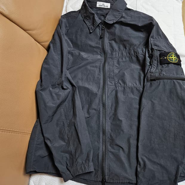 스톤아일랜드 나슬란 오버셔츠 자켓 다크그레이 22SS