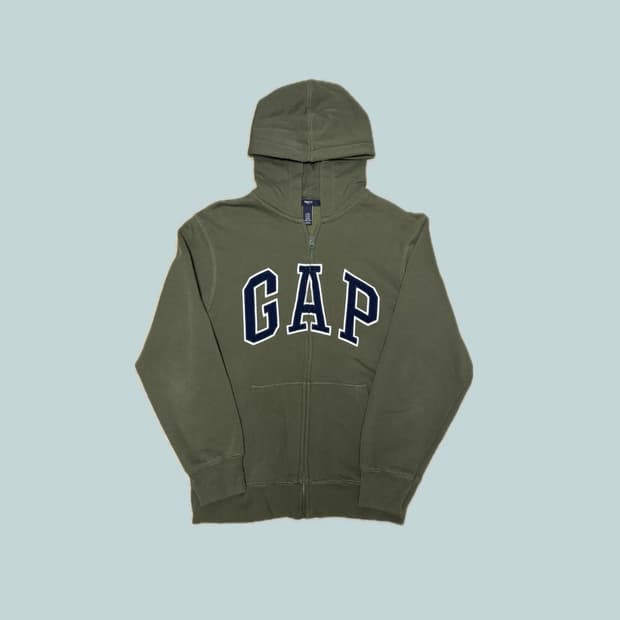Gap 말차 카키 후드집업