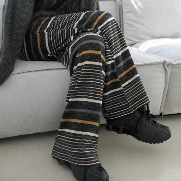 세이지블루 film pants(스트라이프 팬츠)