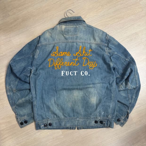 FUCT 퍽트 집업 카펜터 데님 자켓 L