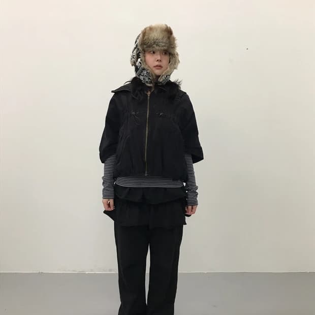 YEVS Black Cropped Dolman Jacket