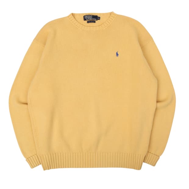 폴로 랄프로렌 옐로우 라운드 니트
