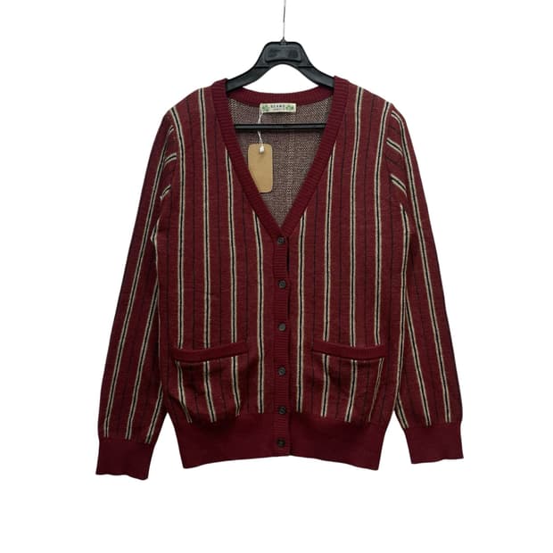 BEAMS Stripe Knit Cardigan