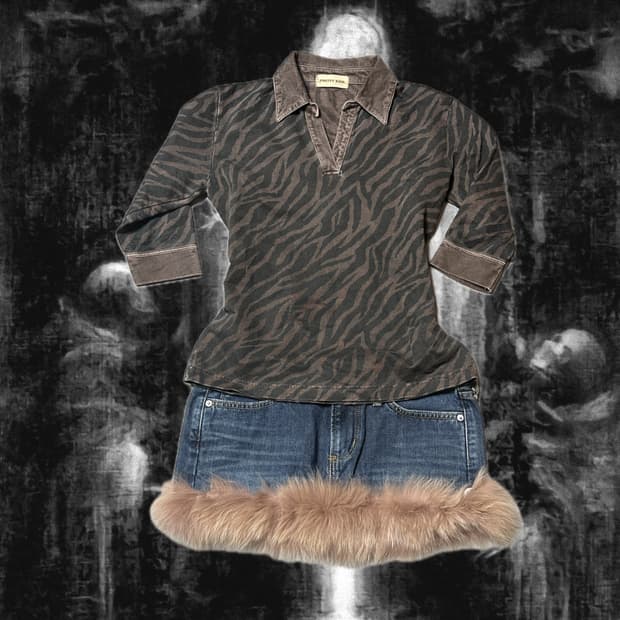 Gyaru animal pattern set 갸루 레오파드 set