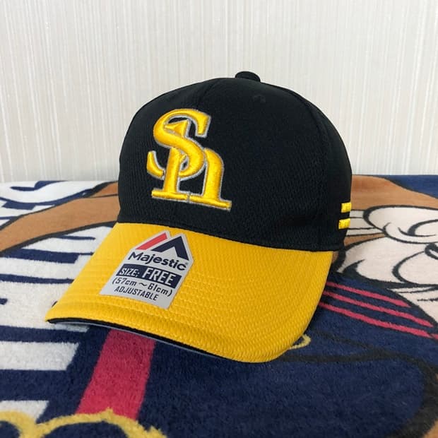 NPB 마제스틱 후쿠오카 소프트뱅크호크스 모자/게임캡 57-61