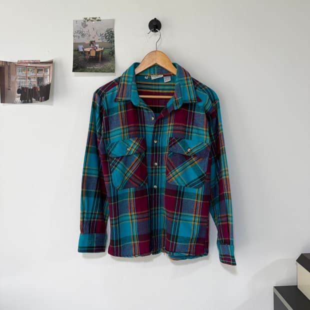 [M] 90s VAN HEUSEN 플란넬셔츠