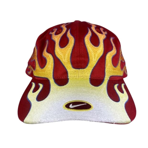 나이키 클럽 플레임 불꽃 스우시 볼캡 모자 레드 