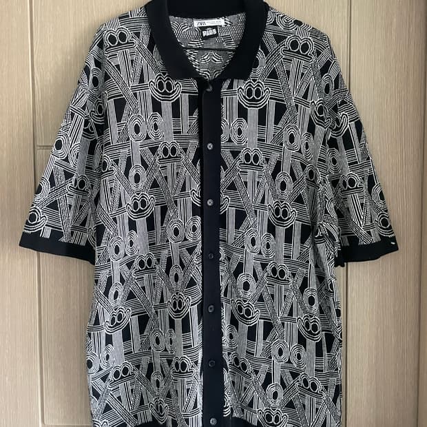 Zara Dias Faes 콜랍 아메카지 히피 니트 셔츠