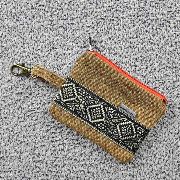핸드메이드 리워크 커스텀 패치드 키링 월렛 (13X10) / 10723