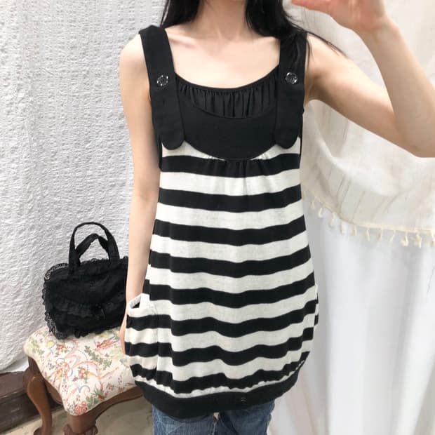 Coco stripe curve knit