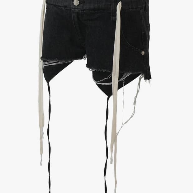 theredthread S garter denim shorts