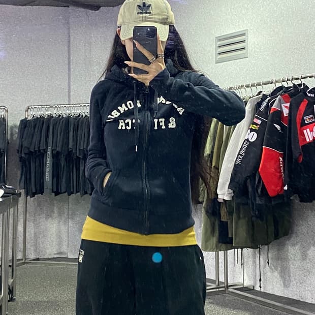 아베크롬비 자수 로고 빈티지 후드집업 B5280