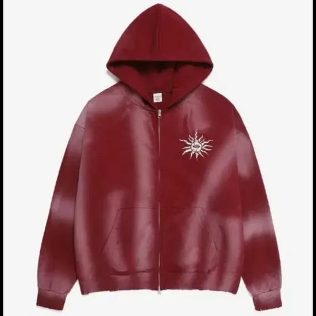 Aurora Eyes Hood Zip-Up_[Burgundy]