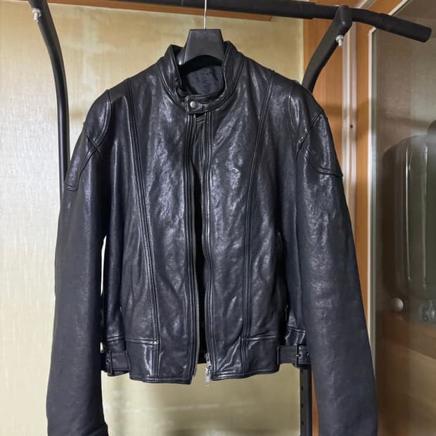 엘무드 나이프 램스킨 레더자켓46 