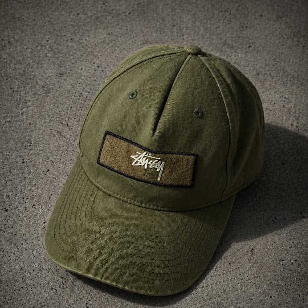 스투시 벨크로 패치스 스트랩 캡 올리브