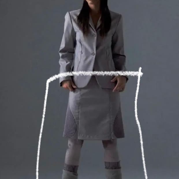 OJOS 레그워머 미디스커트