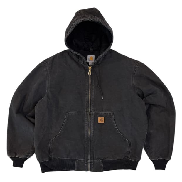 칼하트 액티브 샌드스톤 후드 워크자켓 J130 블랙