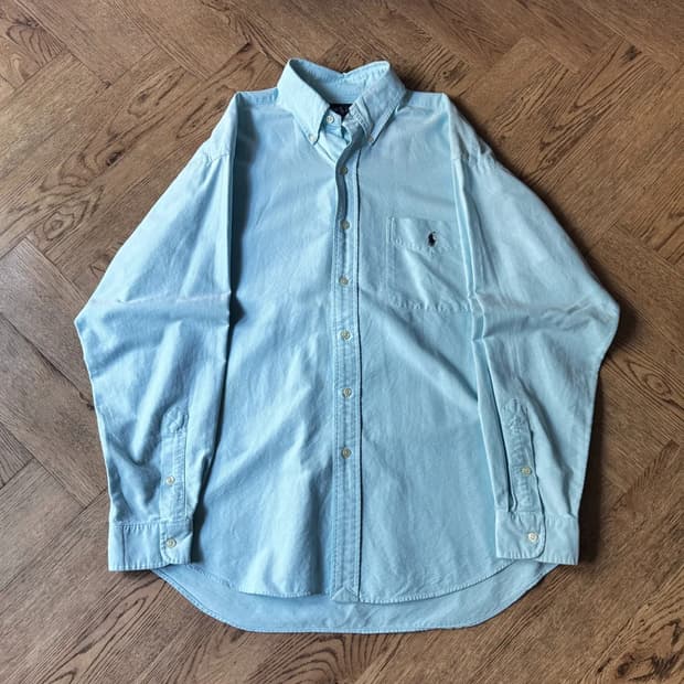 [M]90's 폴로 랄프로렌 Big Shirt 스카이블루 옥스포드 셔츠
