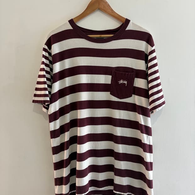 스투시 단가라 pk 숏슬리브 L