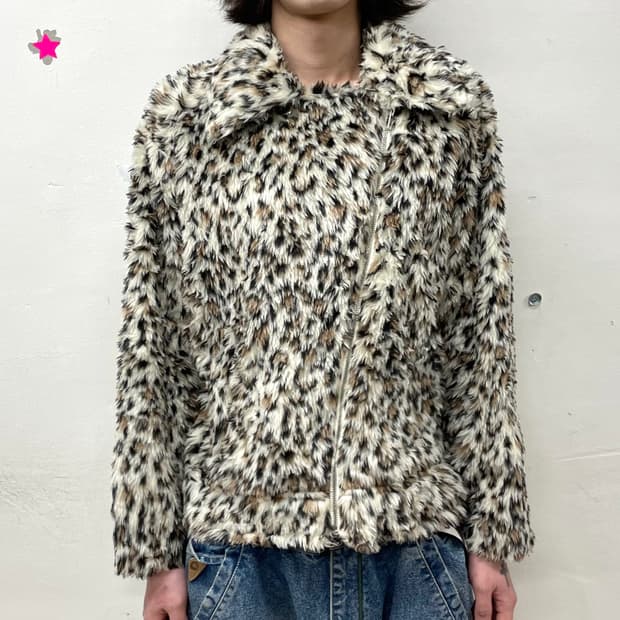 Leopard Fur Rider Jacket 