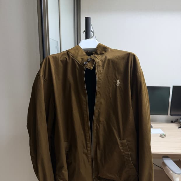 폴로 랄프로렌 바라쿠다 자켓 브라운 L, QR 가능