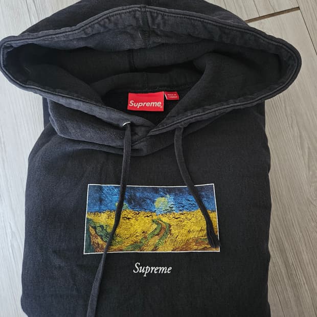 슈프림반고흐 후드티 블랙색상
