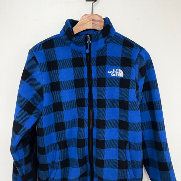 [키즈 XL >여성 M] 노스페이스 체크 플리스 자켓